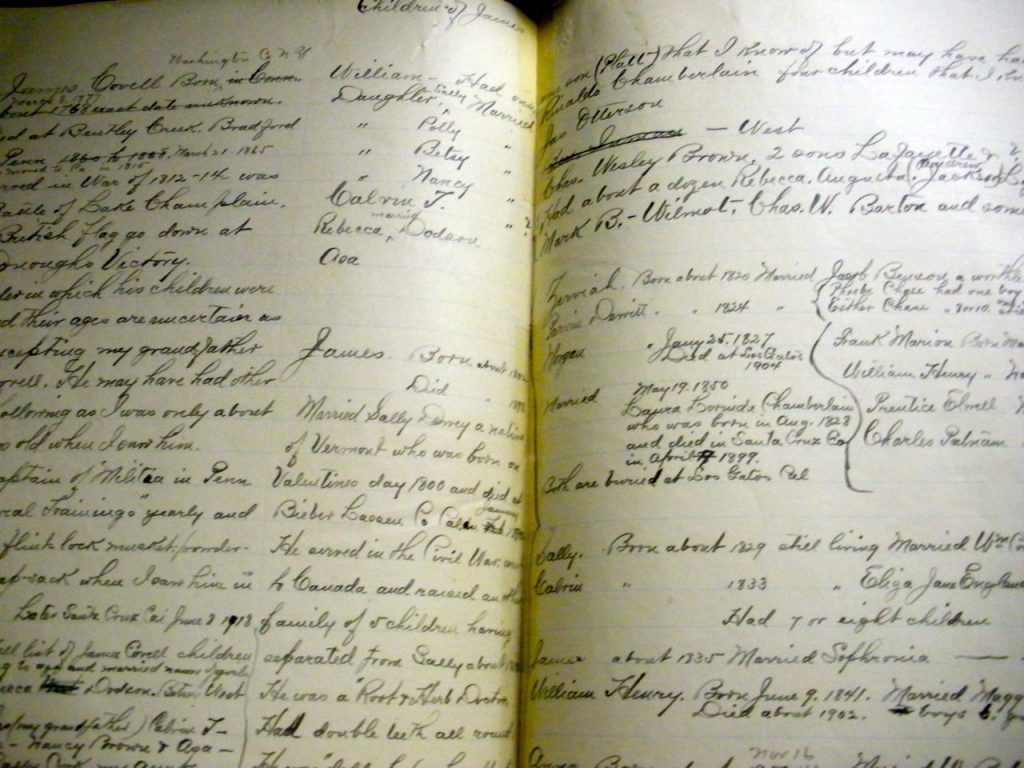 handwritten pages