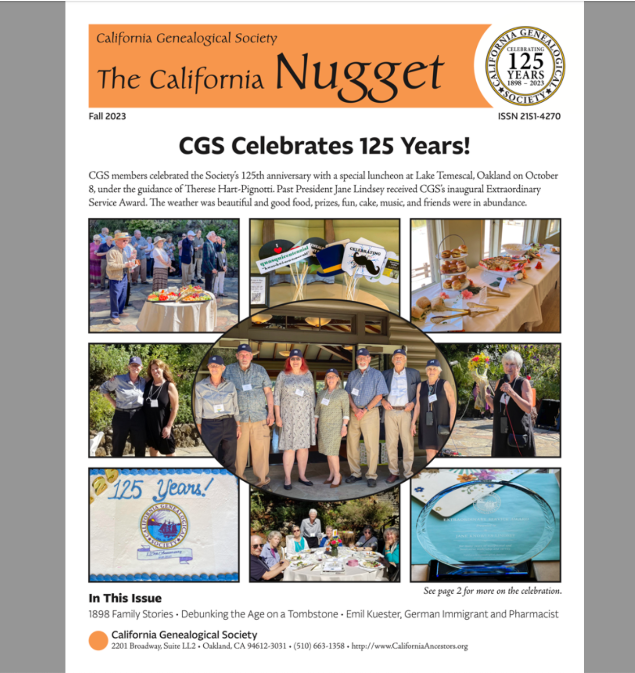 Colorful collage of photos from the CGS 125th Anniversary party.