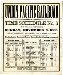 Railroad Schedule